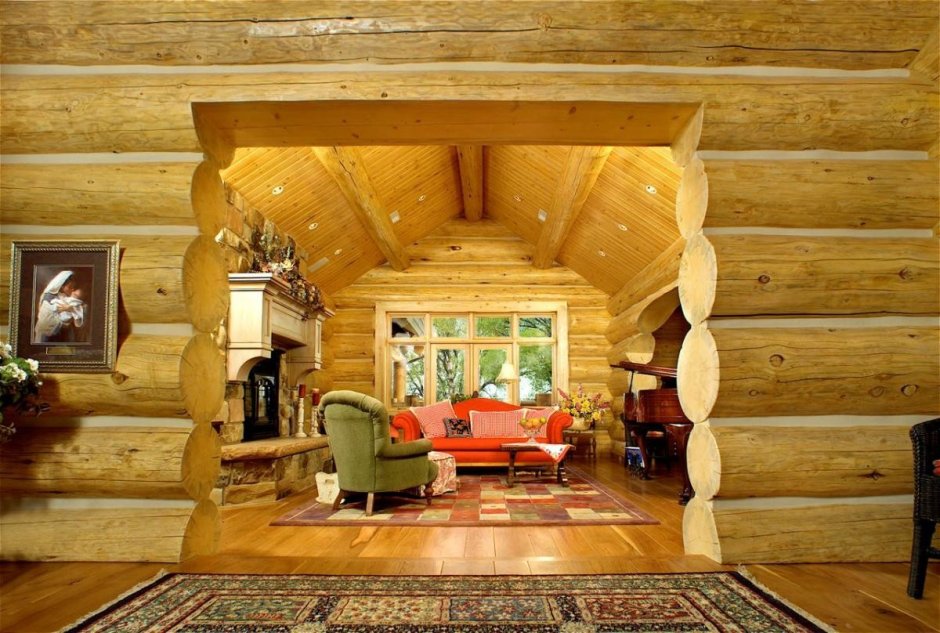 Деревянные срубы внутри