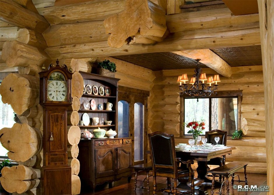 Интерьер в рубленном доме