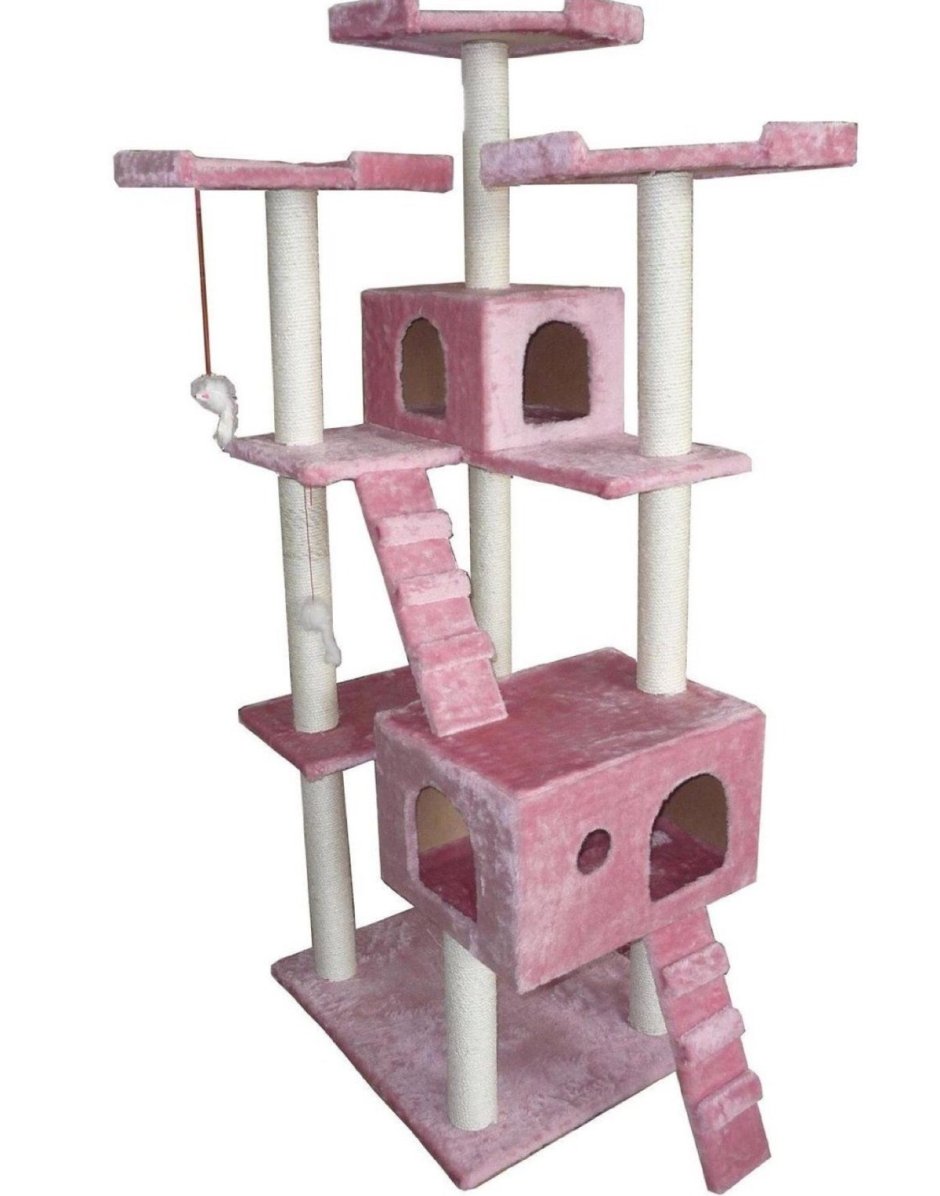 Двухэтажный домик для кошек