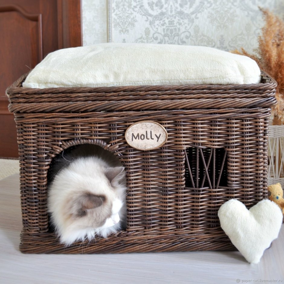 Домик для кошки из дощечек