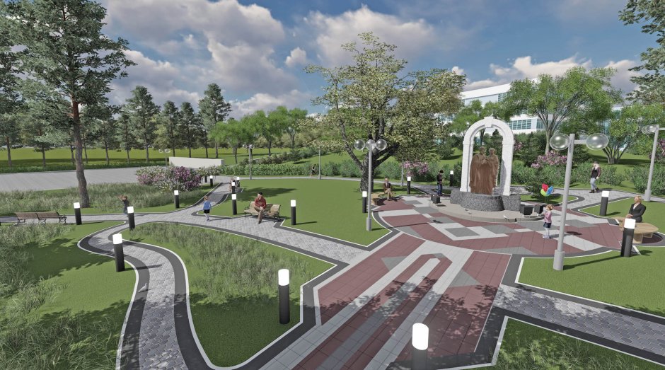 Проект реконструкции сквера Пушкина Володарский район