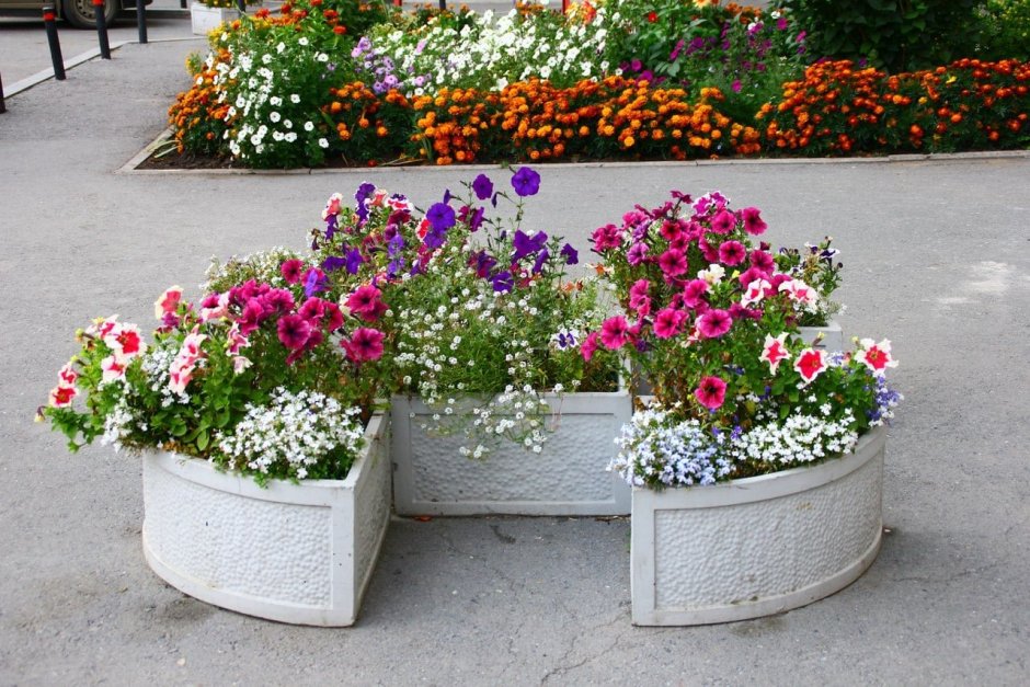 Бетонная цветочница Каскад