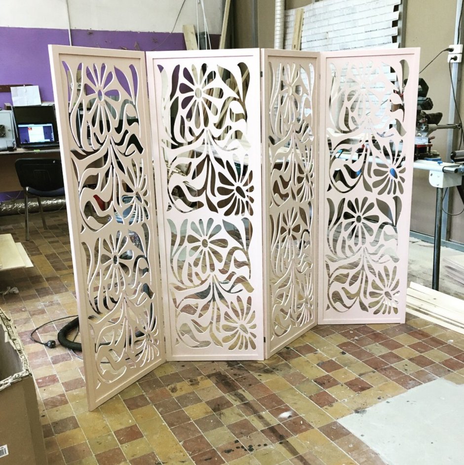 Ширма деревянная резная Скарлет