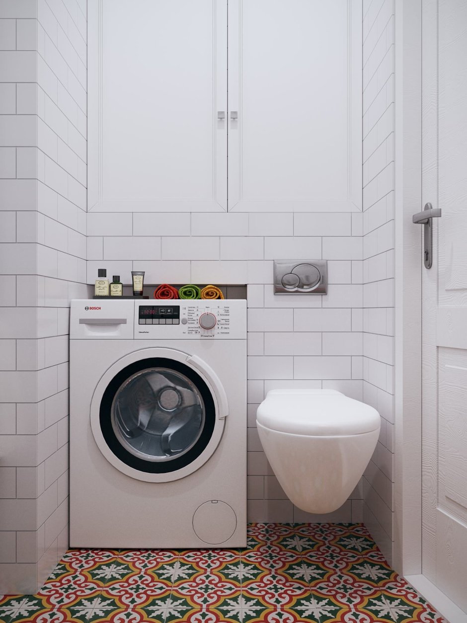 Стиральная машина в туалете