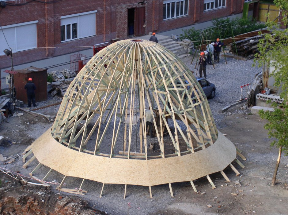 Купольная крыша стропильная система