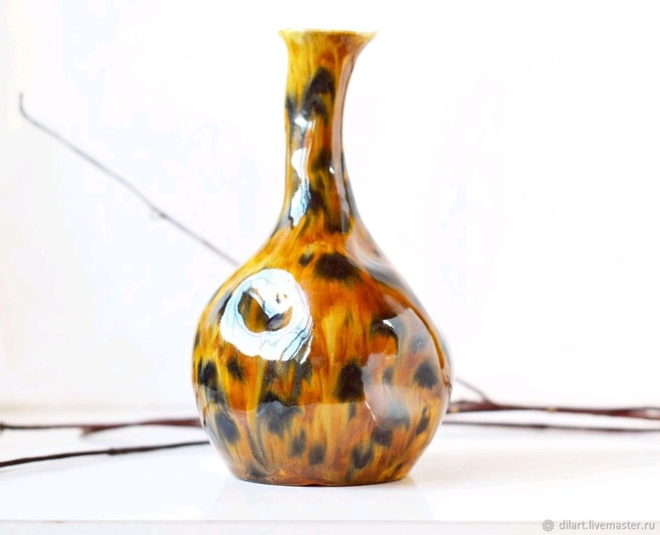 Ваза зеленое стекло Чехословакия