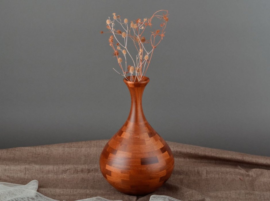 Ваза Будда с сухоцветами