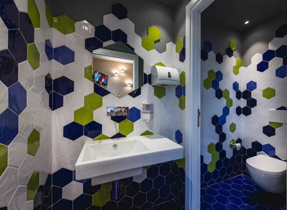 Плитка соты в ванной