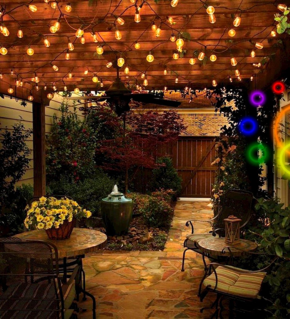 Освещение на веранде