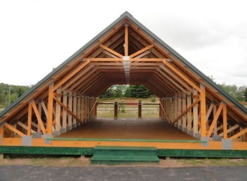 Т образная двухскатная крыша