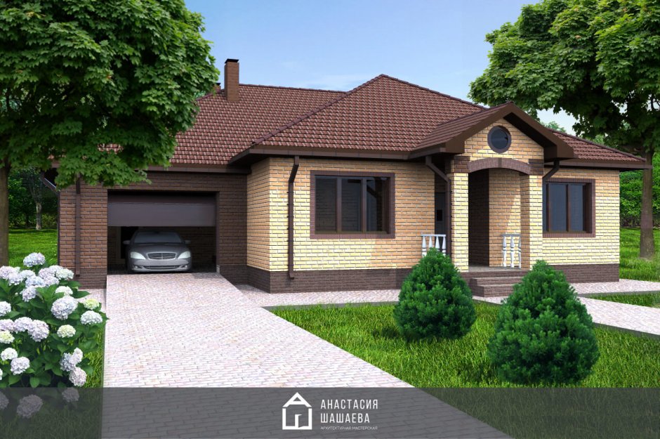 Дом одноэтажный кирпичный дом 100м2