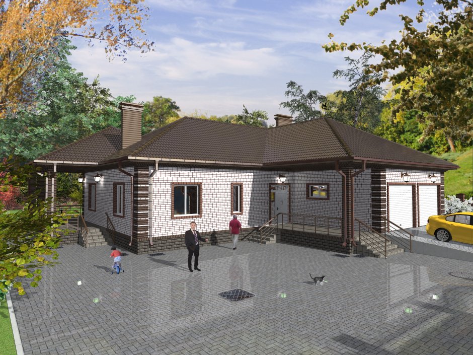 Проект бунгало одноэтажное s-143