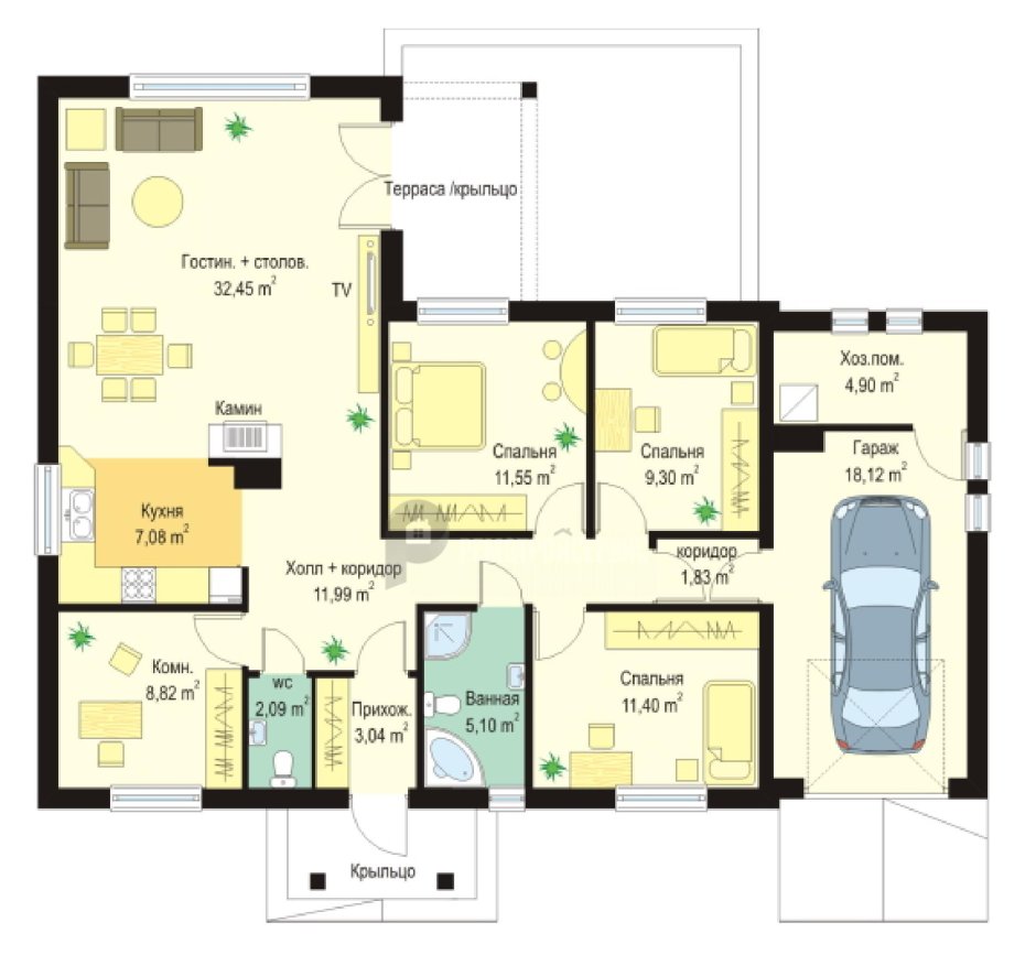 Проекты угловых домов с гаражом