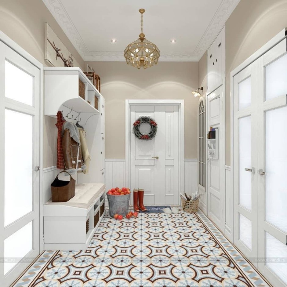 Плитка в коридоре в интерьере