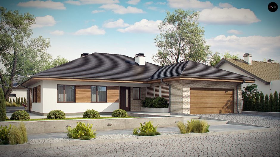 Z500 проекты одноэтажных домов с гаражом