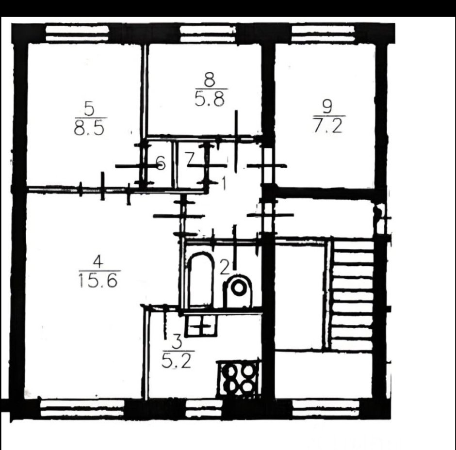 Планировка четырёхкомнатной хрущёвки