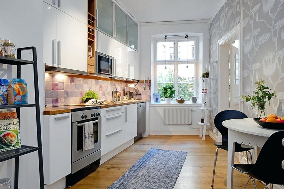 Обои в скандинавском стиле для кухни