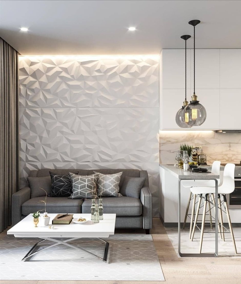 Декор стен в гостиной в современном