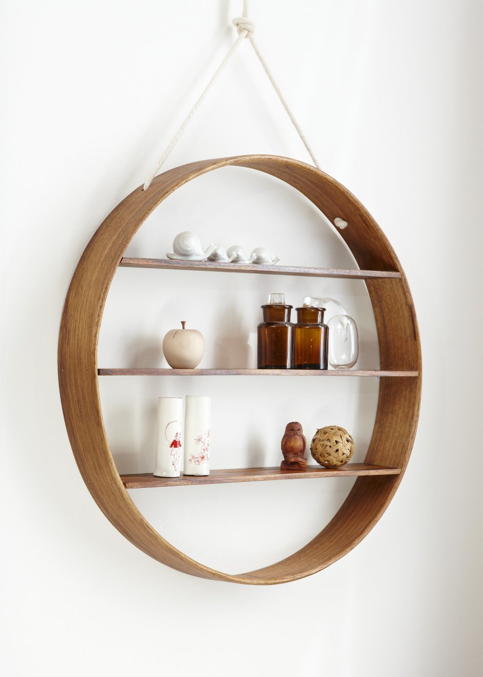 Круглые деревянные полки