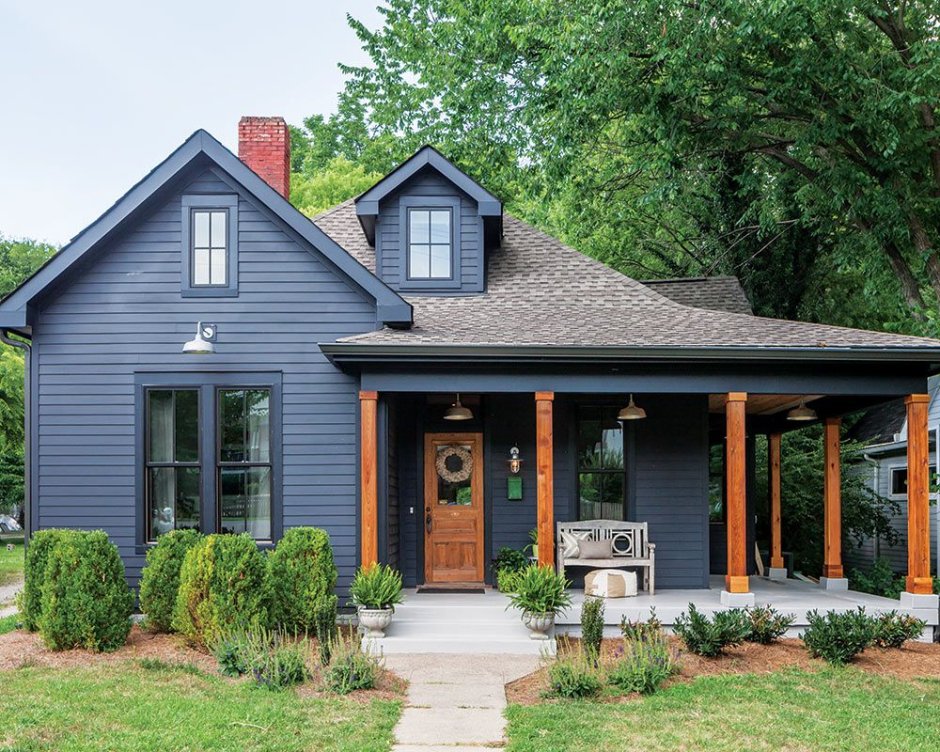 Фармхаус стиль дом экстерьер