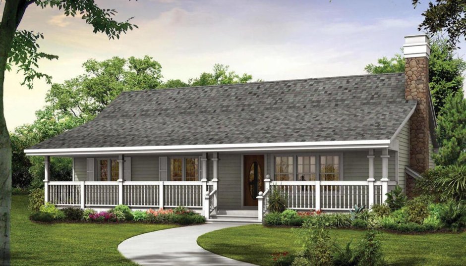 Американский одноэтажный дом