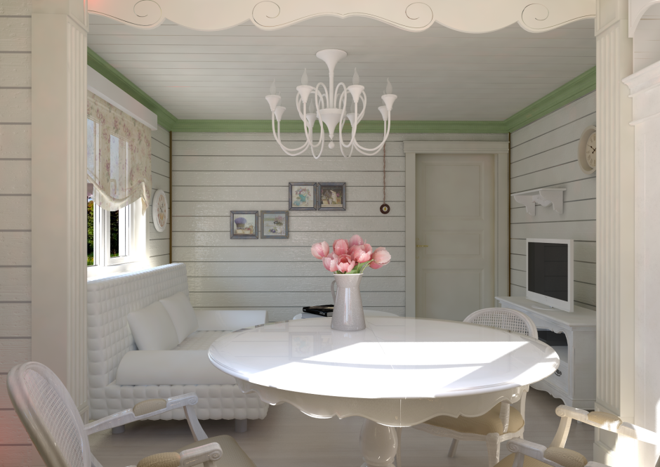 Крашеная вагонка в интерьере