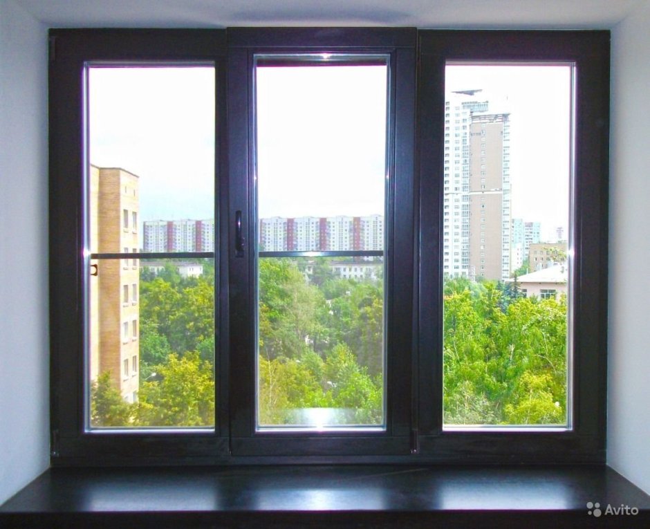 Черные пластиковые окна