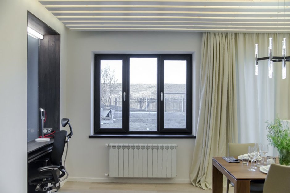 Черные пластиковые окна