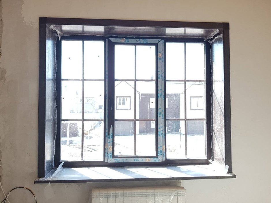 Шпросы тёмный дуб Rehau