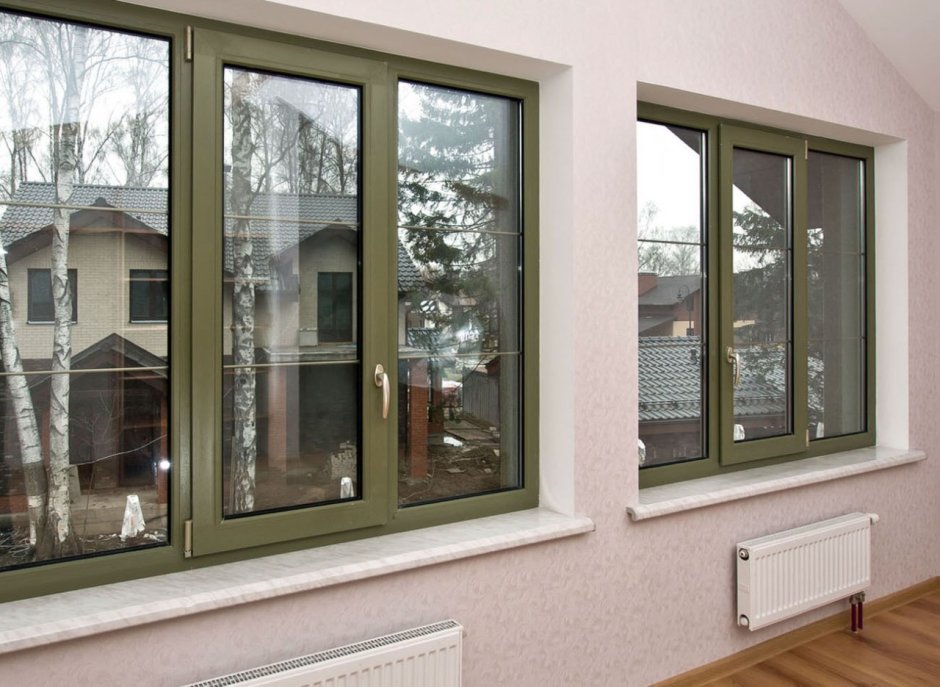 Цветные пластиковые окна