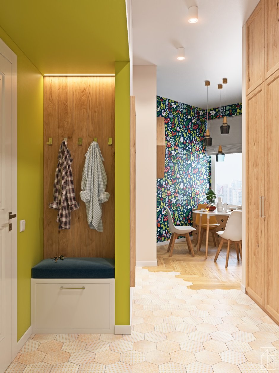 Прихожая в маленькой квартире-студии