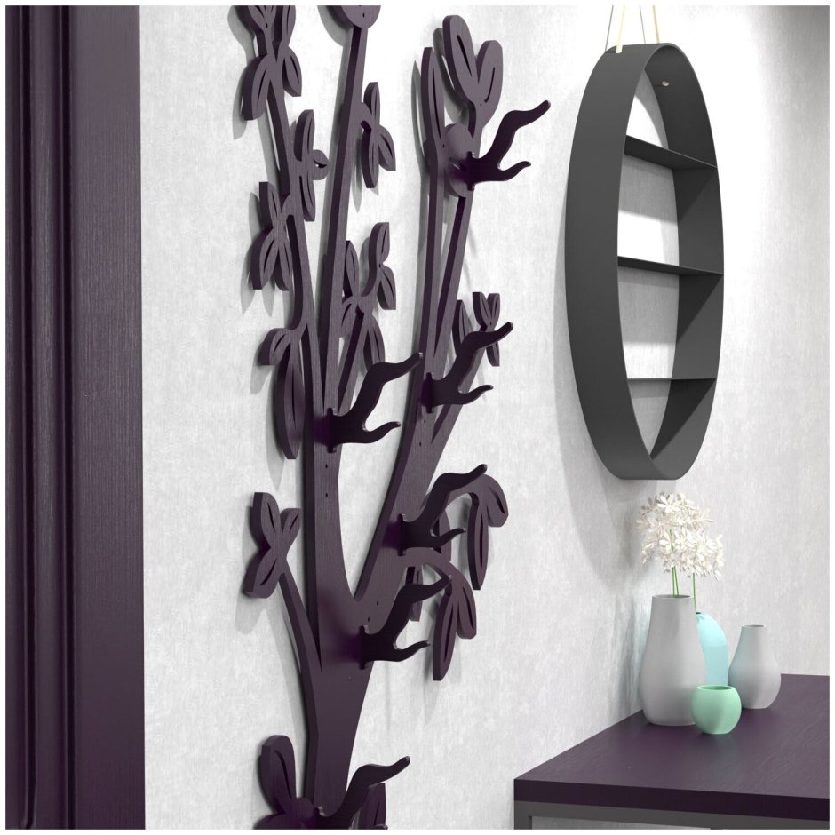 Вешалка Home Tree настенная для одежды в виде дерева с крючками