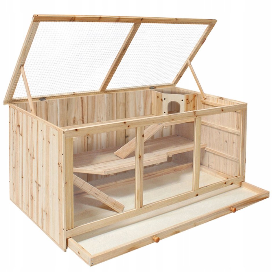 Деревянная клетка для морской свинки
