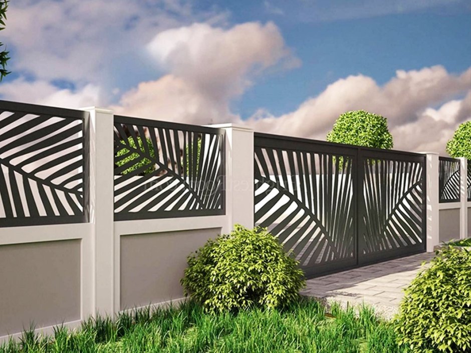 Стильный современный забор
