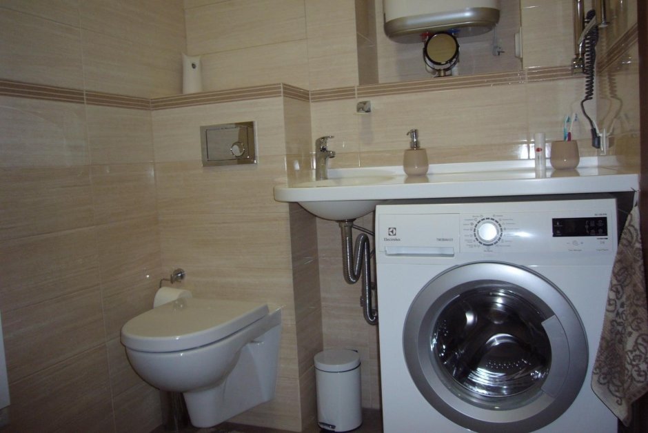 Ванная комната в хрущевке со стиральной машиной