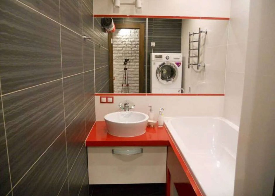 Стиральная машина под раковину в ванной в хрущевке