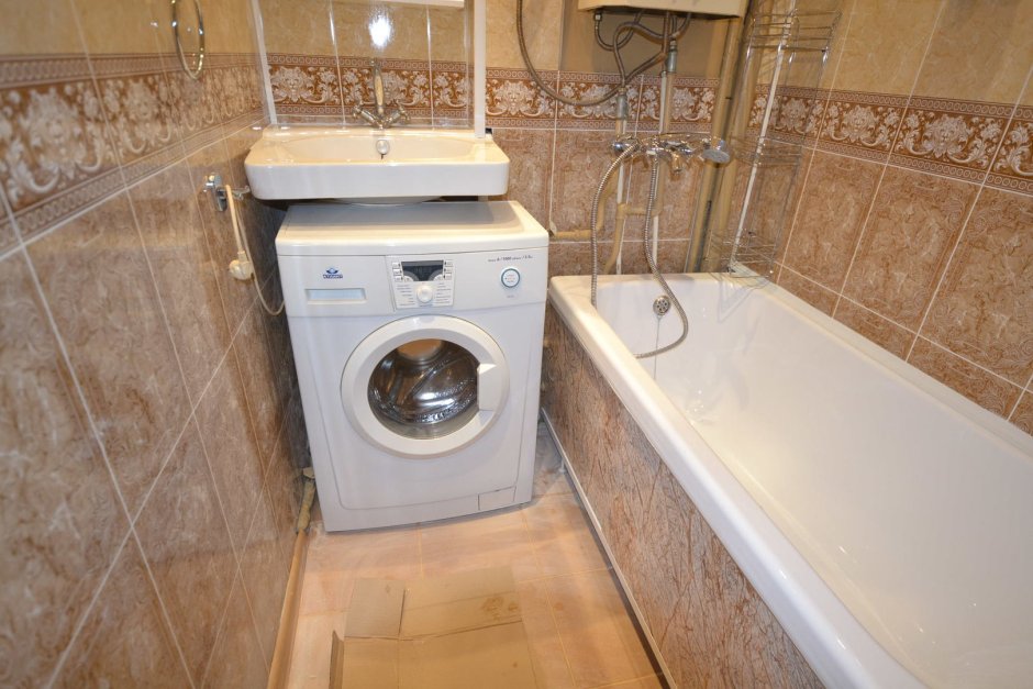 Ванная без раковины в хрущевке