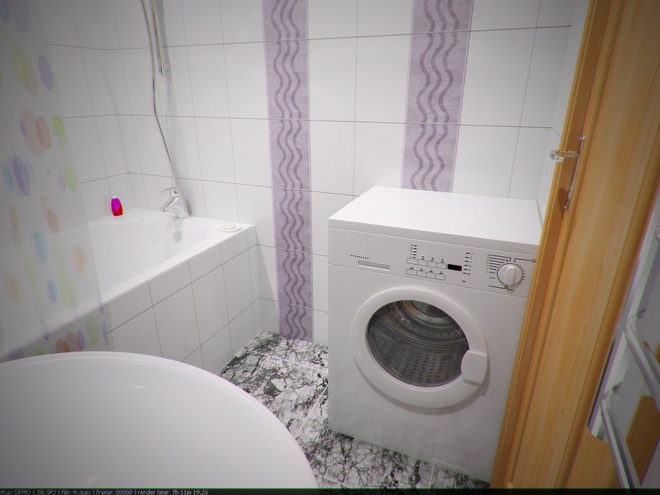 Ванная в хрущевке со стиральной машиной