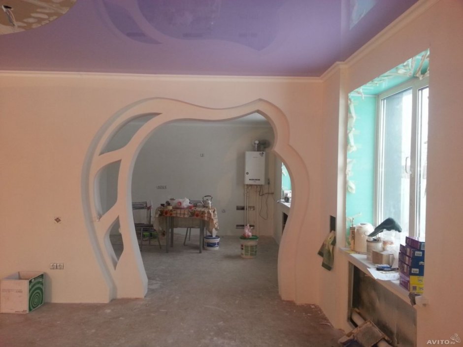 Фигурные арки из гипсокартона