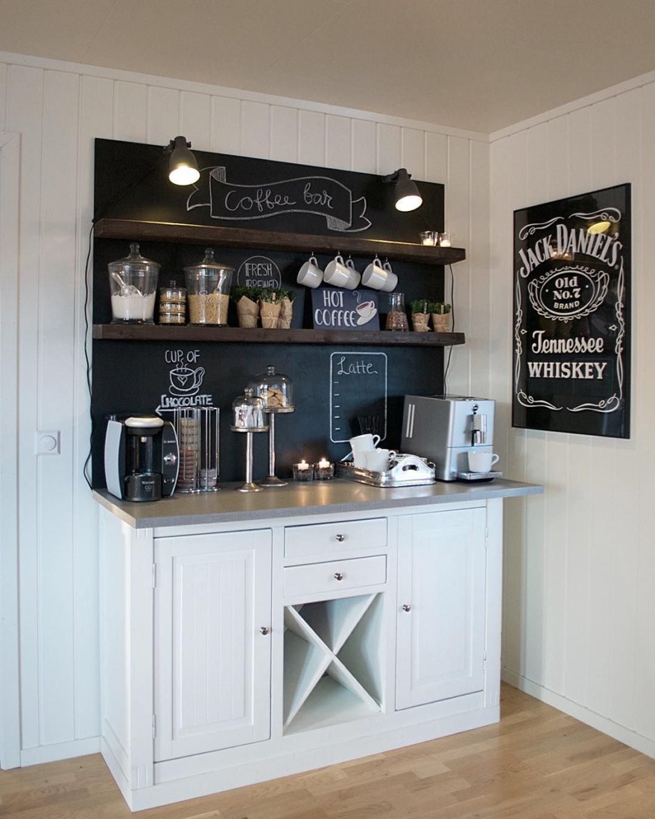 Уголок для кофе на кухне