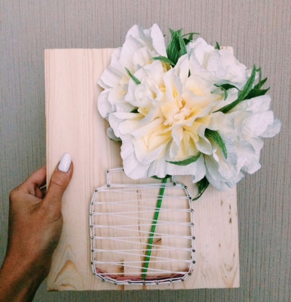 Панно на стену из гофрированной бумаги