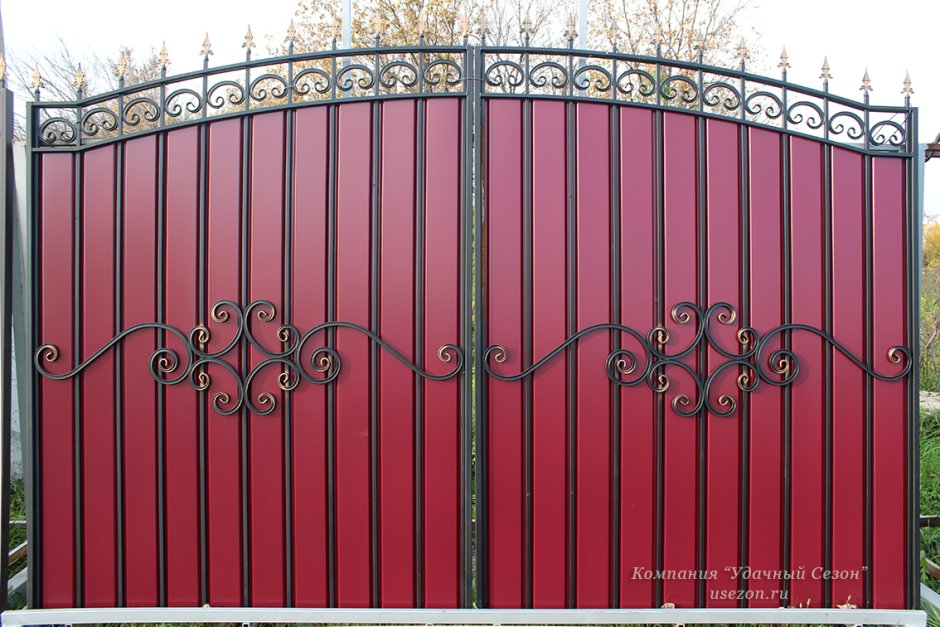Ворота Прага кованые металлические