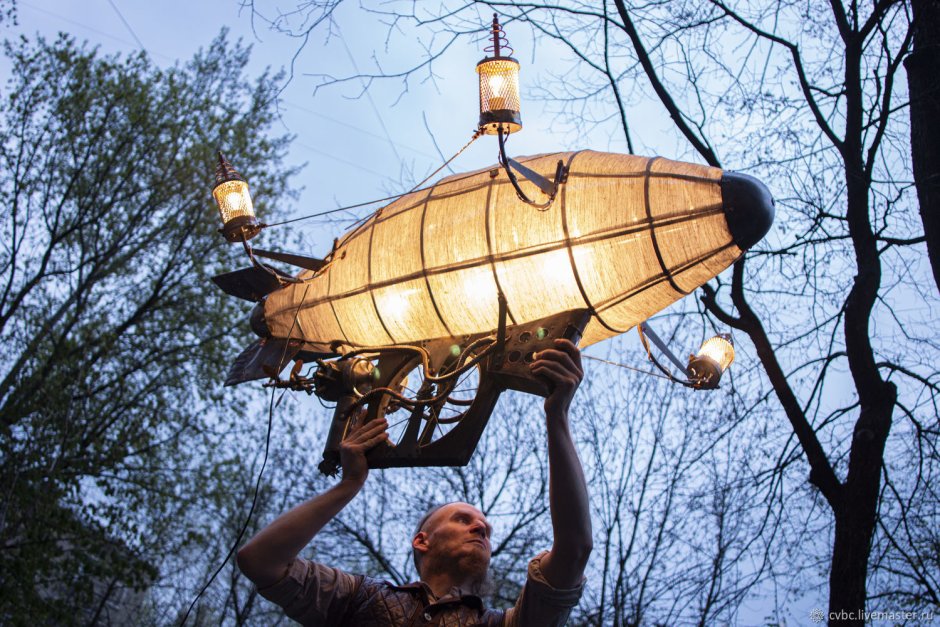 Дирижабль светильник стимпанк