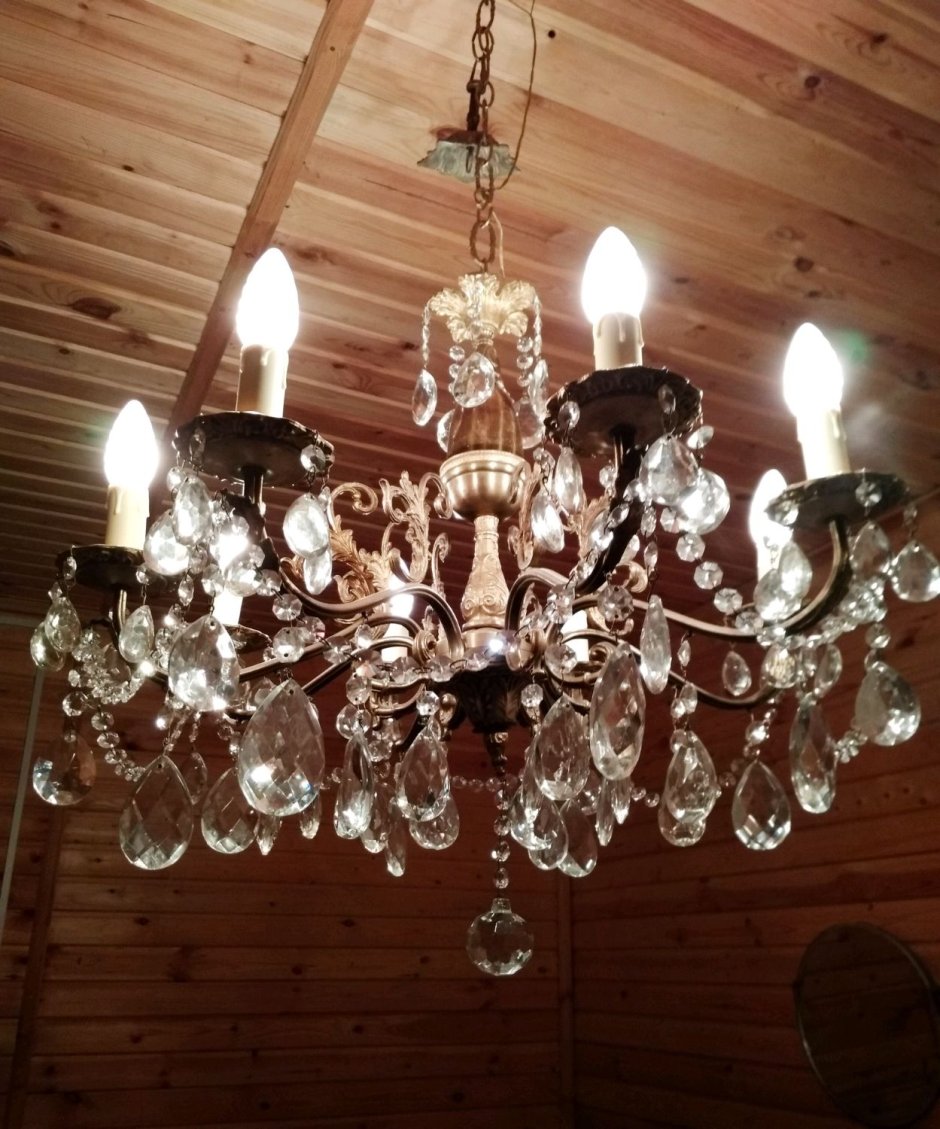 Винтажная хрустальная люстра