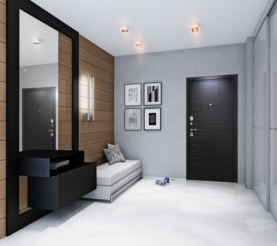 Черные двери в интерьере
