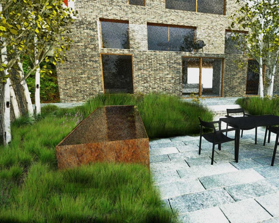 Скамейка в саду