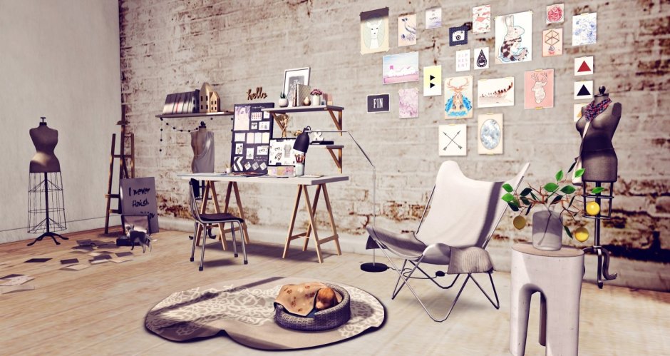 Фотозона в стиле мастерская художника