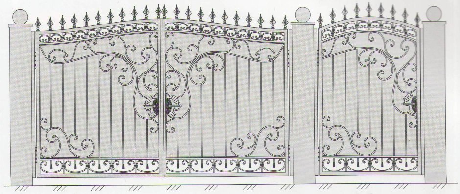 Кованые ворота ССФ кв 84