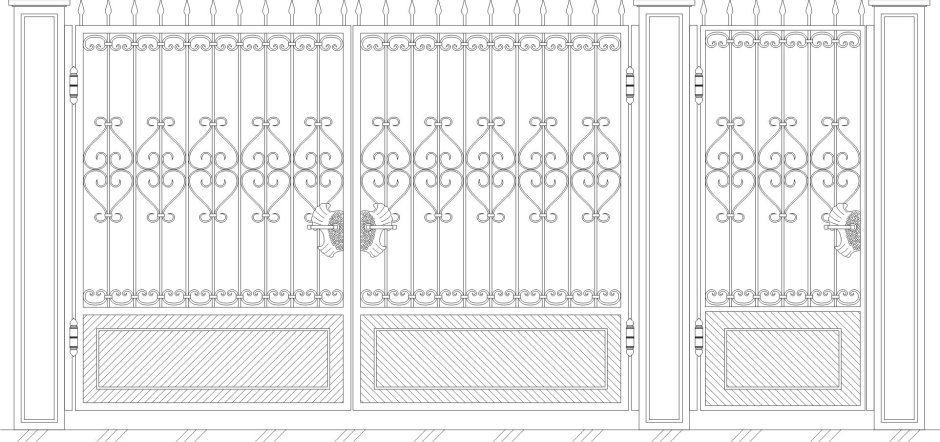 Металлопрофильные ворота Олимпия