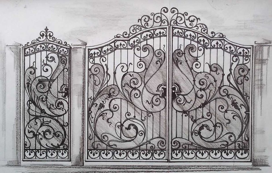 Эскизы кованых ворот